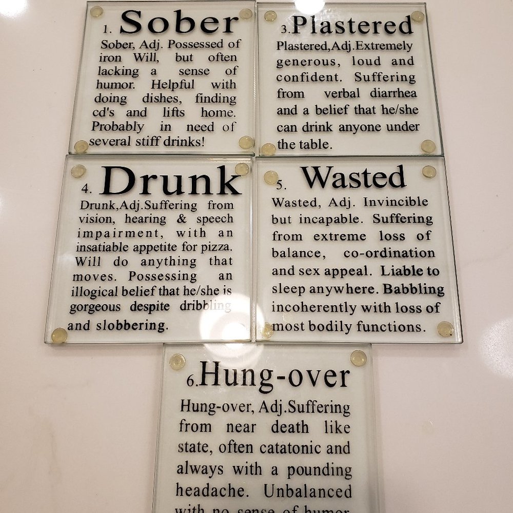 Party Drinking Glass Coasters